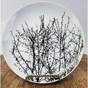 Vintage Vera for Mikasa the Birches Black L1078 Japan 7 1/2" Salad Plate Lot 5